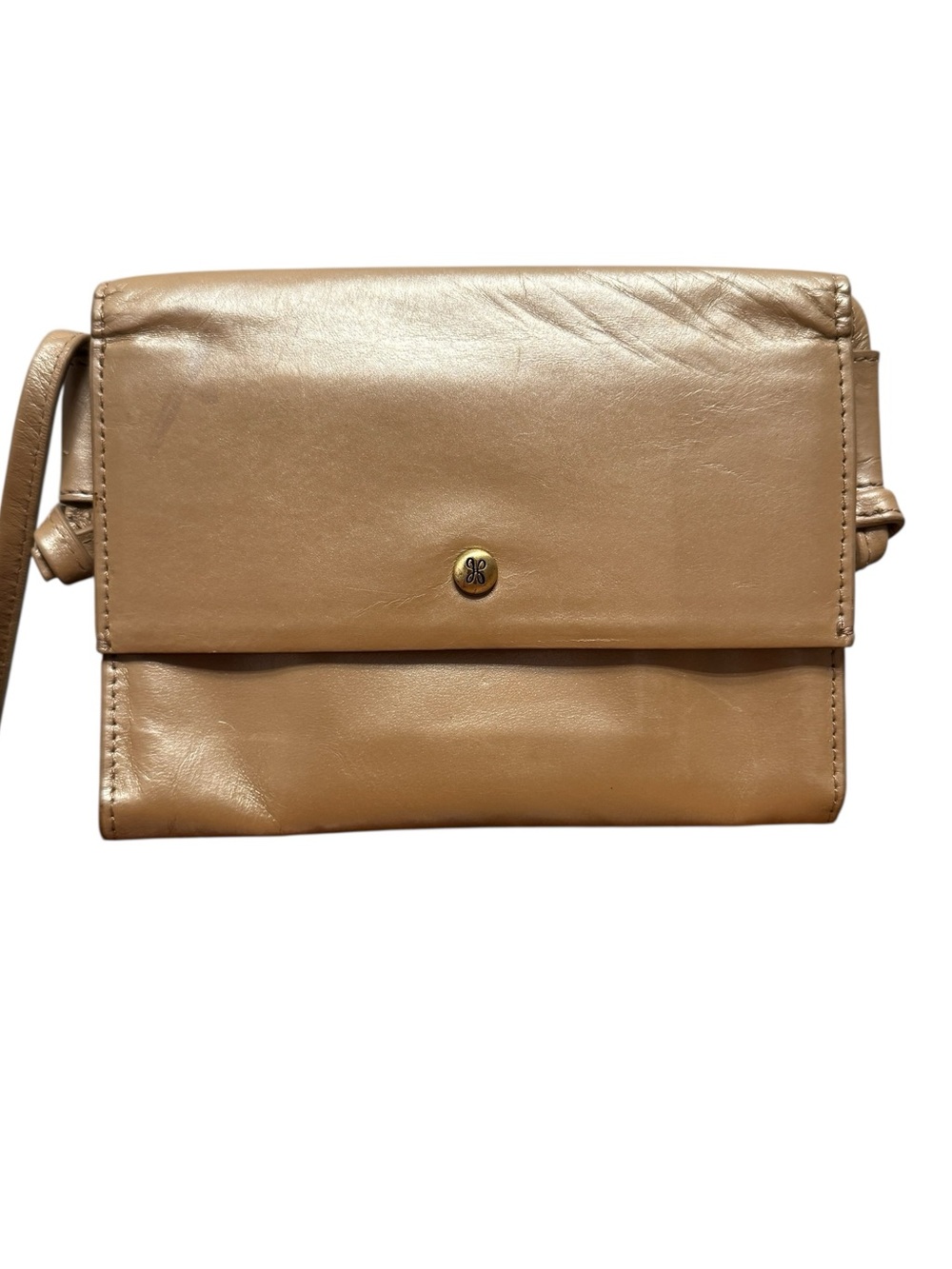 HOBO International Wallet Crossbody Champagne Blush Leather New Minimalist